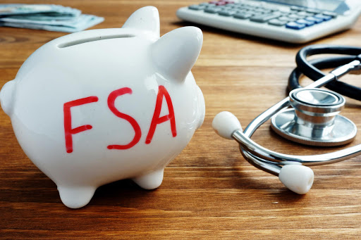 Piggy bank with words Flexible Spending Account FSA